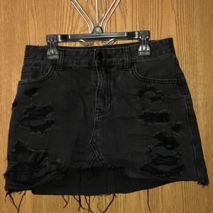 Black Jean Skirt (Size 3)
